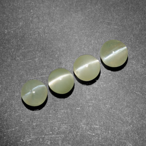 Pedras preciosas de chrysoberyl cat's eye verde natural de  ct, transparente, transparente/translúcido