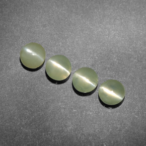 Pedras preciosas de chrysoberyl cat's eye verde natural de  ct, transparente, transparente/translúcido