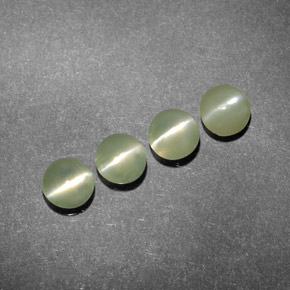 Pedras preciosas de chrysoberyl cat's eye verde natural de  ct, transparente, transparente/translúcido