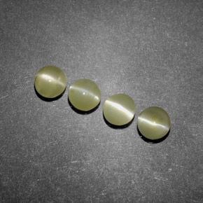 Pedras preciosas de chrysoberyl cat's eye verde natural de  ct, transparente, transparente/translúcido