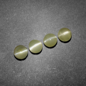 Pedras preciosas de chrysoberyl cat's eye verde natural de  ct, transparente, transparente/translúcido