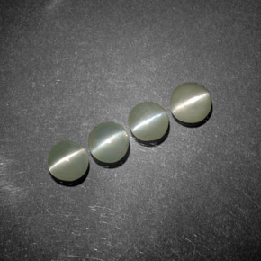 Pedras preciosas de chrysoberyl cat's eye verde natural de  ct, transparente, transparente/translúcido