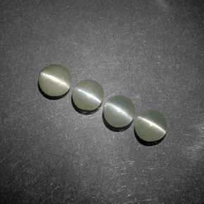 Pedras preciosas de chrysoberyl cat's eye verde natural de  ct, transparente, transparente/translúcido