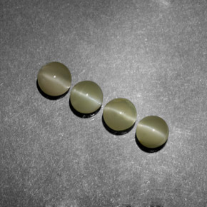 Pedras preciosas de Crisoberilo Olho de Gato Verde Dourado natural de  ct, Transparente, Transparente/Translúcido