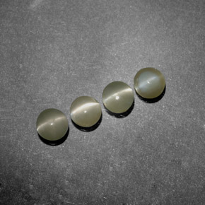 Pedras preciosas de chrysoberyl cat's eye verde natural de 1,38 ct, transparente, transparente/translúcido