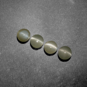 Pedras preciosas de chrysoberyl cat's eye verde natural de 1,38 ct, transparente, transparente/translúcido