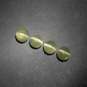 Pedras preciosas de chrysoberyl cat's eye verde natural de  ct, transparente, transparente/translúcido