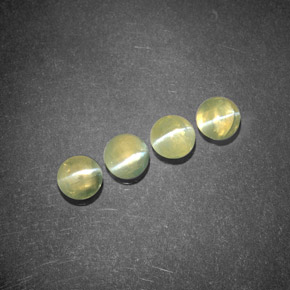 Pedras preciosas de chrysoberyl cat's eye verde natural de  ct, transparente, transparente/translúcido