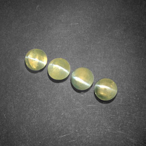 Pedras preciosas de chrysoberyl cat's eye verde natural de  ct, transparente, transparente/translúcido