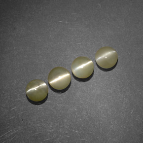 Pedras preciosas de chrysoberyl cat's eye verde natural de 1,51 ct, transparente, transparente/translúcido