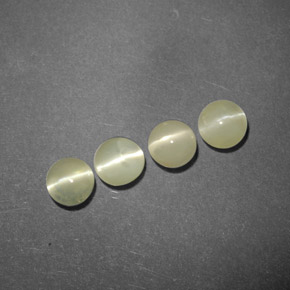 Pedras preciosas de chrysoberyl cat's eye verde natural de  ct, transparente, transparente/translúcido