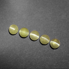 Pedras preciosas de chrysoberyl cat's eye verde natural de  ct, transparente, transparente/translúcido