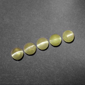 Pedras preciosas de chrysoberyl cat's eye verde natural de  ct, transparente, transparente/translúcido