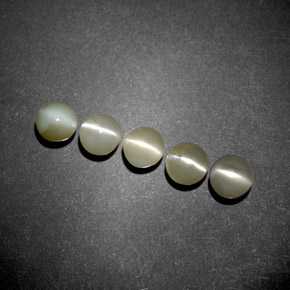 Pedras preciosas de chrysoberyl cat's eye verde natural de  ct, transparente, transparente/translúcido