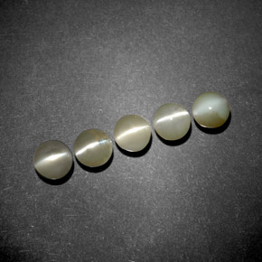 Pedras preciosas de chrysoberyl cat's eye verde natural de  ct, transparente, transparente/translúcido