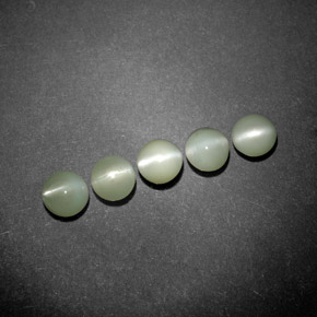 Pedras preciosas de chrysoberyl cat's eye verde natural de  ct, transparente, transparente/translúcido
