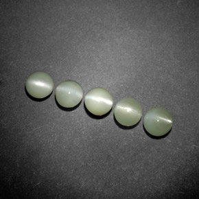 Pedras preciosas de chrysoberyl cat's eye verde natural de  ct, transparente, transparente/translúcido
