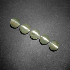 Pedras preciosas de chrysoberyl cat's eye verde natural de  ct, transparente, transparente/translúcido