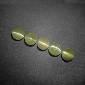 Pedras preciosas de chrysoberyl cat's eye verde natural de  ct, transparente, transparente/translúcido