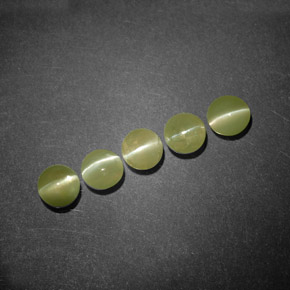 Pedras preciosas de chrysoberyl cat's eye verde natural de  ct, transparente, transparente/translúcido
