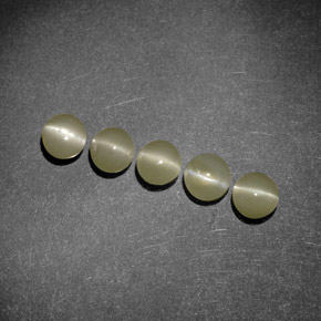Pedras preciosas de chrysoberyl cat's eye verde natural de 1,97 ct, transparente, transparente/translúcido