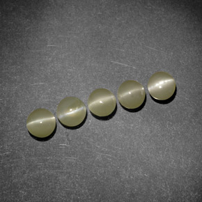 Pedras preciosas de chrysoberyl cat's eye verde natural de 1,97 ct, transparente, transparente/translúcido