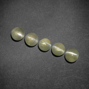 Pedras preciosas de chrysoberyl cat's eye verde natural de 2,24 ct, transparente, transparente/translúcido