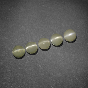 Pedras preciosas de chrysoberyl cat's eye verde natural de  ct, transparente, transparente/translúcido