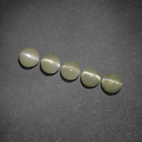 Pedras preciosas de chrysoberyl cat's eye verde natural de  ct, transparente, transparente/translúcido