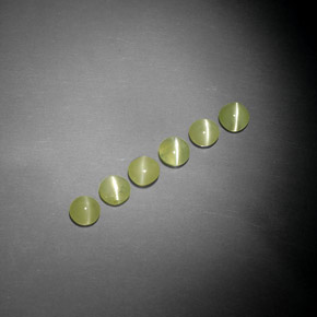 Pedras preciosas de Crisoberilo Olho de Gato Verde amarelado natural de  ct, Transparente, Transparente/Translúcido