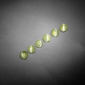 Pedras preciosas de Crisoberilo Olho de Gato Verde amarelado natural de  ct, Transparente, Transparente/Translúcido