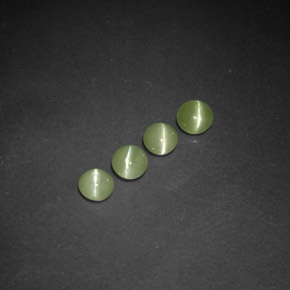Pedras preciosas de chrysoberyl cat's eye verde natural de  ct, transparente, transparente/translúcido