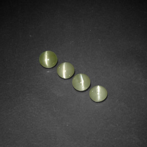 Pedras preciosas de chrysoberyl cat's eye verde natural de  ct, transparente, transparente/translúcido