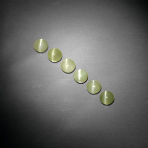Pedras preciosas de chrysoberyl cat's eye verde natural de  ct, transparente, transparente/translúcido