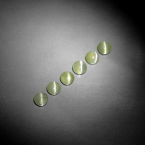 Pedras preciosas de Crisoberilo Olho de Gato Verde amarelado natural de  ct, Transparente, Transparente/Translúcido