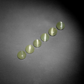 Pedras preciosas de chrysoberyl cat's eye verde natural de  ct, transparente, transparente/translúcido