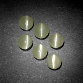 Pedras preciosas de chrysoberyl cat's eye verde natural de  ct, transparente, transparente/translúcido