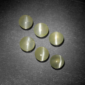 Pedras preciosas de chrysoberyl cat's eye verde natural de  ct, transparente, transparente/translúcido