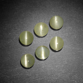 Pedras preciosas de chrysoberyl cat's eye verde natural de  ct, transparente, transparente/translúcido