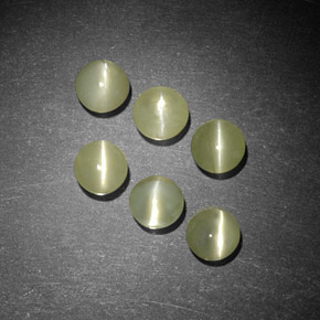 Pedras preciosas de chrysoberyl cat's eye verde natural de  ct, transparente, transparente/translúcido