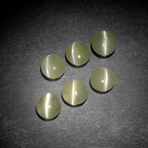 Pedras preciosas de chrysoberyl cat's eye verde natural de  ct, transparente, transparente/translúcido