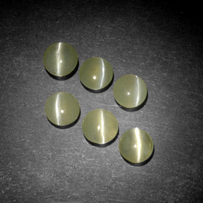 Pedras preciosas de chrysoberyl cat's eye verde natural de  ct, transparente, transparente/translúcido