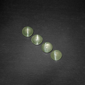Pedras preciosas de chrysoberyl cat's eye verde natural de  ct, transparente, transparente/translúcido