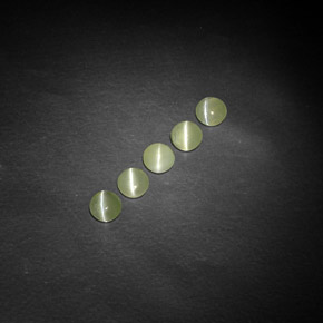 Pedras preciosas de chrysoberyl cat's eye verde natural de  ct, transparente, transparente/translúcido