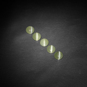 Pedras preciosas de chrysoberyl cat's eye verde natural de  ct, transparente, transparente/translúcido
