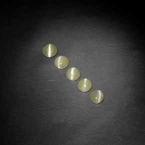 Pedras preciosas de Crisoberilo Olho de Gato Verde amarelado natural de  ct, Transparente, Transparente/Translúcido