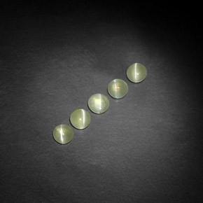 Pedras preciosas de chrysoberyl cat's eye verde natural de  ct, transparente, transparente/translúcido