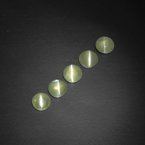 Pedras preciosas de chrysoberyl cat's eye verde natural de  ct, transparente, transparente/translúcido