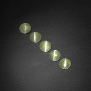 Pedras preciosas de chrysoberyl cat's eye verde natural de  ct, transparente, transparente/translúcido