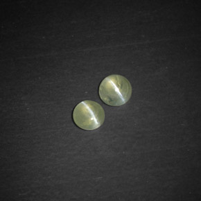 Pedras preciosas de chrysoberyl cat's eye verde natural de  ct, transparente, transparente/translúcido